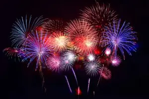 Colourful,Firework,Display,Set,For,Celebration,Happy,New,Year,And